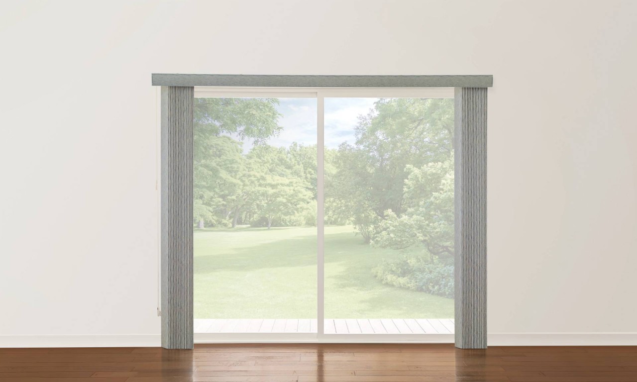  Hunter Douglas EverWood® Faux Wood Blinds mounted to a door near Redmond, Oregon (OR)